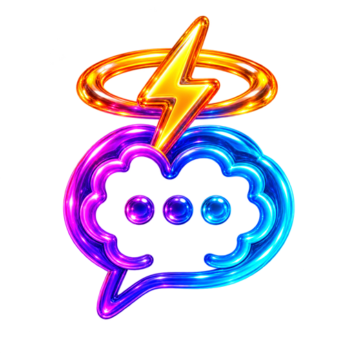 KBGOD colourful halo and chat logo